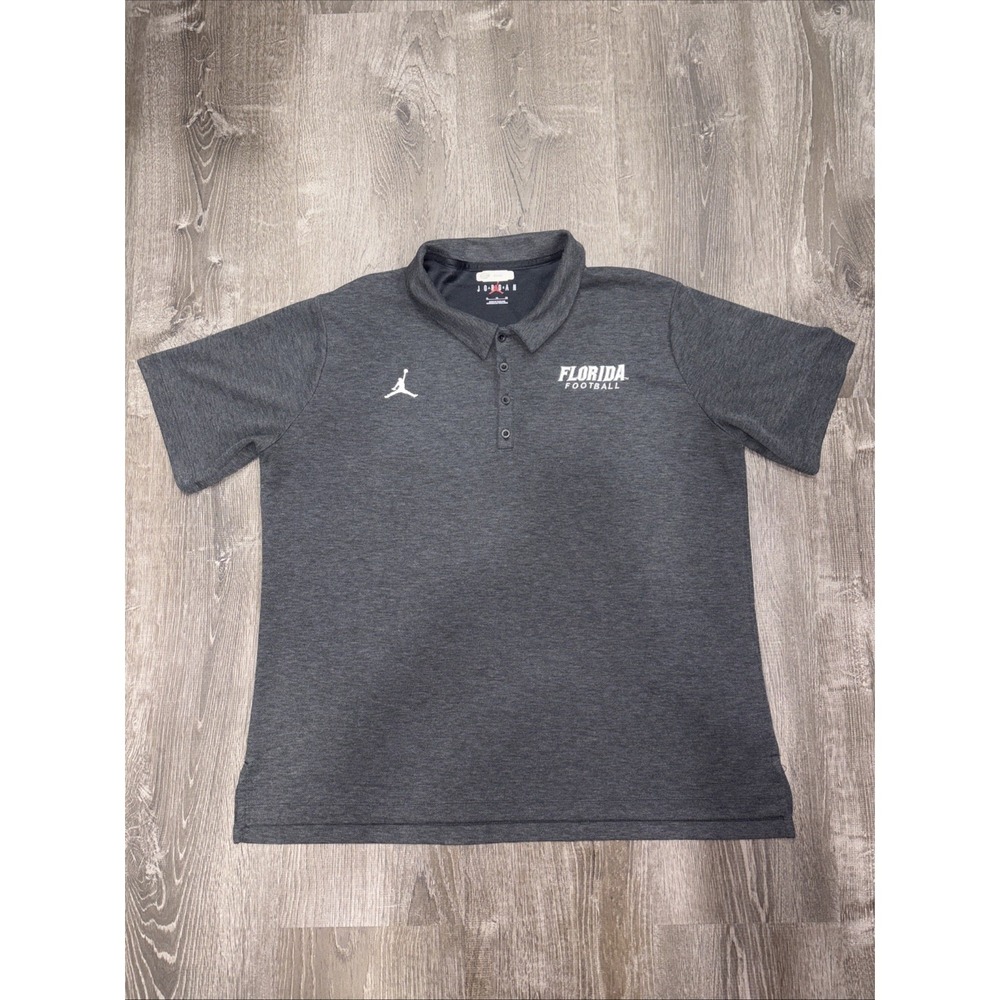 Florida Gators Air Jordan Polo Men's XL Charcoal Pullover Shirt